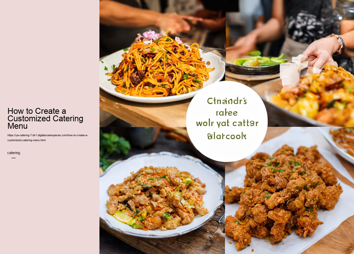 How to Create a Customized Catering Menu